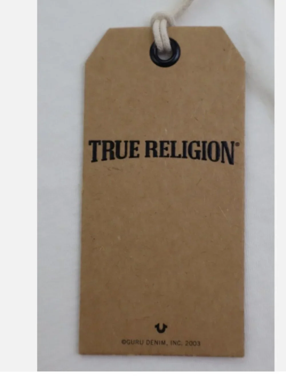 True Religion Made in USA Men's T-Shirt Tee 3XL Crew Neck Cotton Winter White